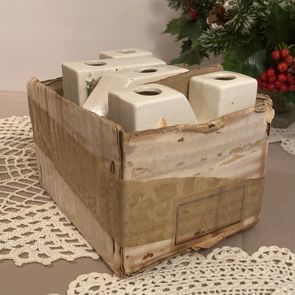 Vintage Noel Christmas Candle Holders Set In Original Box Lipper & Mann - Picture 14 of 16